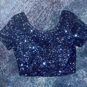 Sequin Crop Top Forever 21
